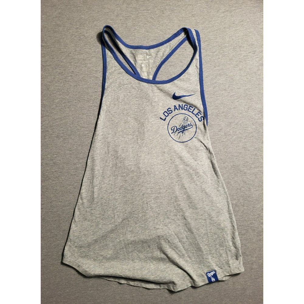 Nike Los Angeles Dodgers Gray and Royal Blue Racerback Tank Top